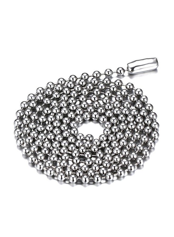 SINLEO Titanium Stainless Steel Small Beads Ball Chain Necklace for Men Women 24-38 Inches Silver Black Gold, 24 inches, Metal, No Gemstone - Image 1