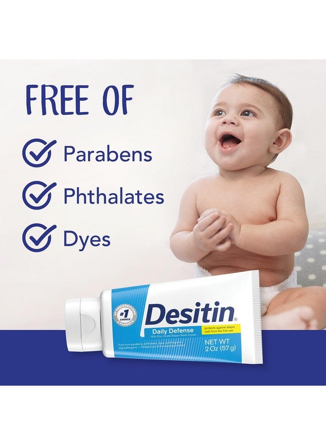 Desitin كريم طفح الحفاضات اليومي للدفاع عن الأطفال مع أكسيد الزنك لعلاج وتخفيف ومنع طفح الحفاضات، مضاد للحساسية، خالي من الأصباغ والفثالات والبارابين، 4.8 أونصة - Image 3