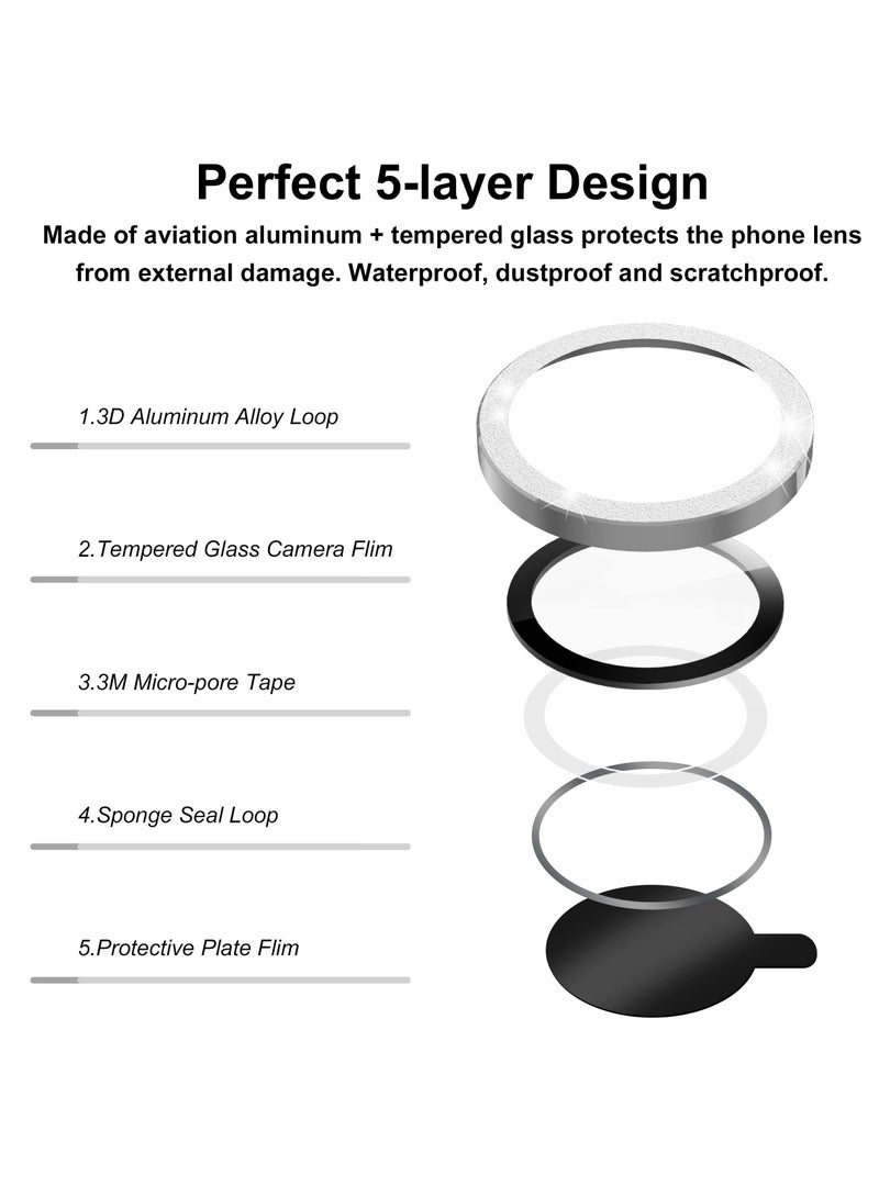 KASTWAVE Camera Lens Protector for iPhone 14 Pro / 14 Pro Max, 9H Tempered Glass Camera Cover Screen Protector - Image 4