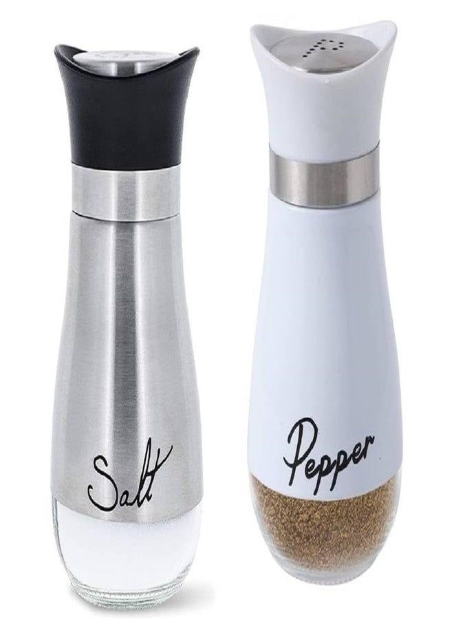 Lebami Salt & Pepper Shakers Set – Stainless Steel Refillable Spice Dispenser Bottles for Kitchen, Restaurant, Outdoor BBQ, Travel, Camping, and Dining Table – Easy Twist Lids - Image 1
