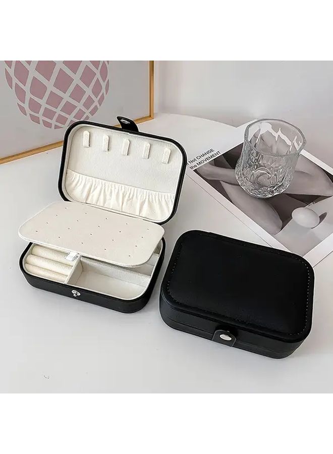 Jewelry Storage Box Double Layer Portable Style 3 For Earrings Rings Necklaces - Image 5