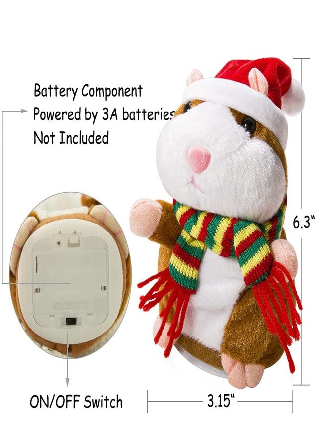 Eocolz Talking Hamster Repeats What You Say Mimicry Pet Plush Buddy Electronic Mouse Interactive Toy Funny Kids Stuffed Toys Children Early Learning for Girl and Boy (Brown) - Image 3