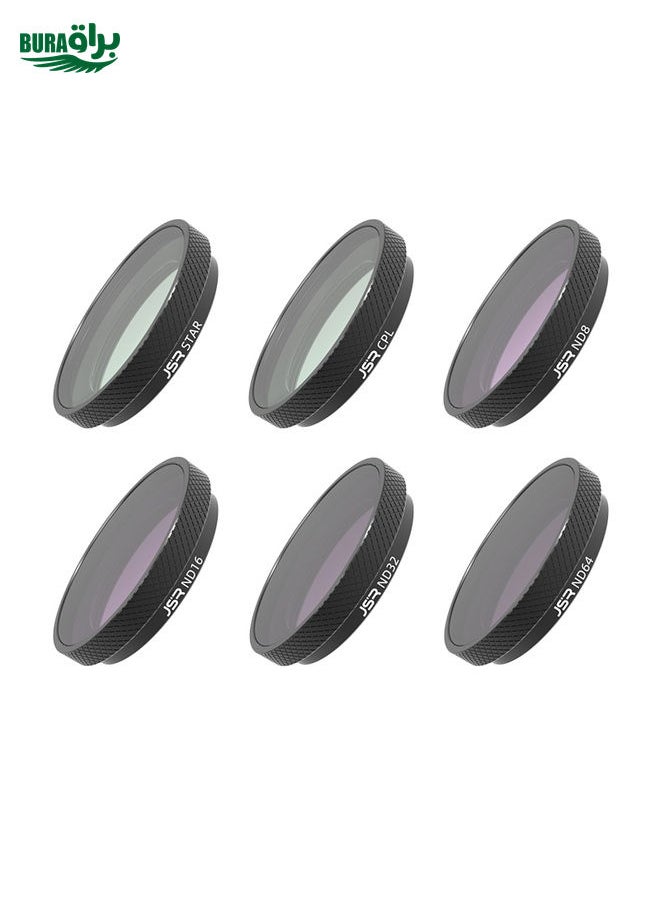 BURAQ For Insta360 GO 3S JUNESTAR Camera Lens Filter, Filter:6 in 1 STAR CPL ND  - Image 1