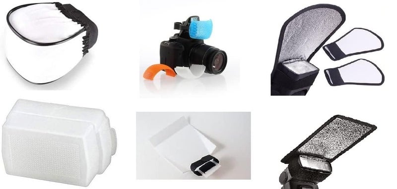 SHOPEE Combo Offer 6 Types Flash Diffusers Color Diffuser Bounce Cards Flash Card Speedlite Omni - Image 1