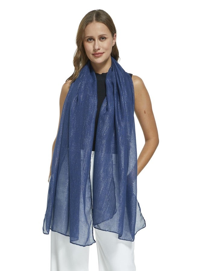 PANTONIGHT Women's Fashion Scarf Sparkling Evening Shawl Lightweight Wedding Shawl Head Scarf and Wraps for Party (2702) - Image 3