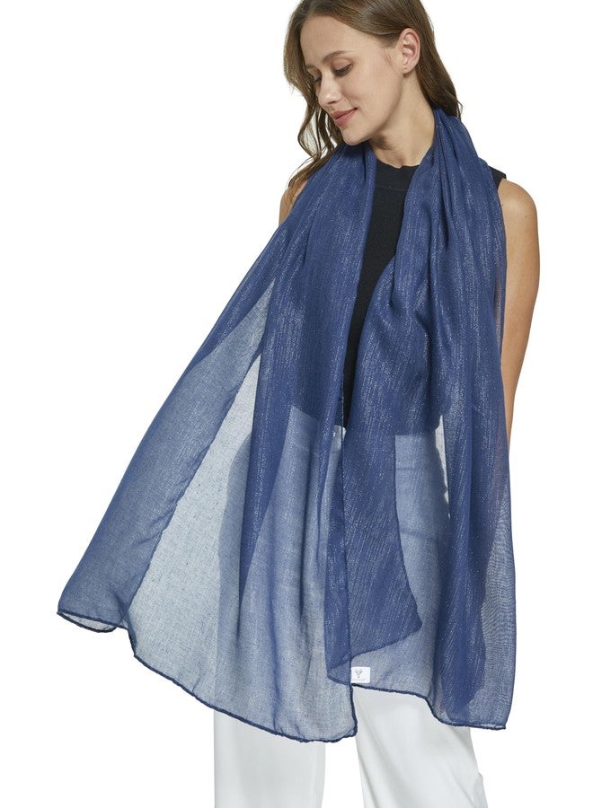 PANTONIGHT Women's Fashion Scarf Sparkling Evening Shawl Lightweight Wedding Shawl Head Scarf and Wraps for Party (2702) - Image 4