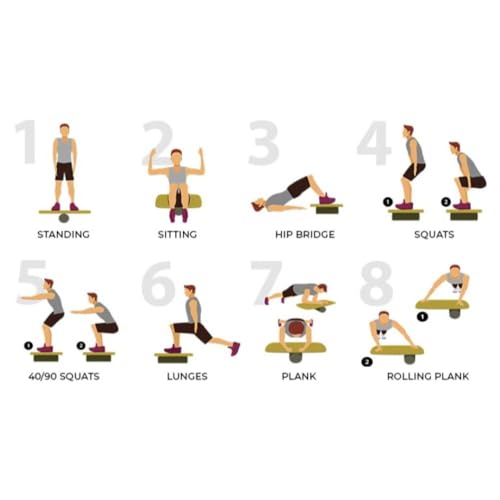 Tycoon Physio Solutions Rollar Balance Board Wooden balancing Equipment for Fitness and leg Workout - Image 4