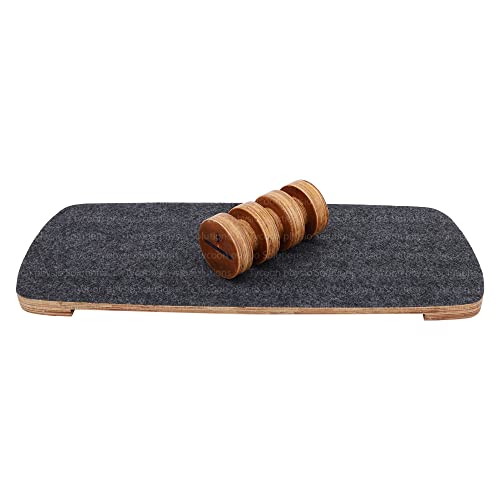 Tycoon Physio Solutions Rollar Balance Board Wooden balancing Equipment for Fitness and leg Workout - Image 2