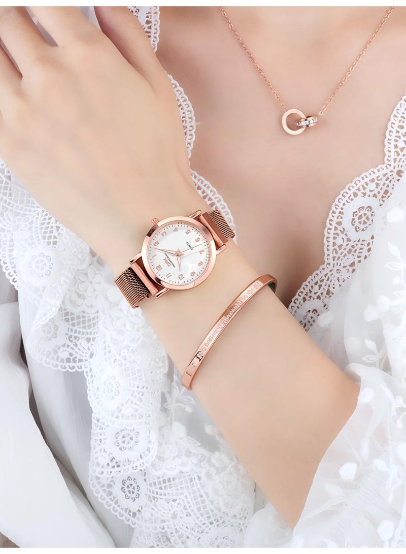 OPK Watches for Ladies Waterproof Luminous Date Women Watches Analog Quartz Mesh Ladies Watches Classic Dress Wrist Watch - Image 3
