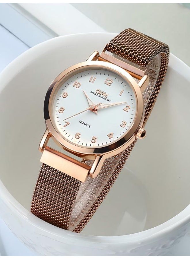 OPK Watches for Ladies Waterproof Luminous Date Women Watches Analog Quartz Mesh Ladies Watches Classic Dress Wrist Watch - Image 5