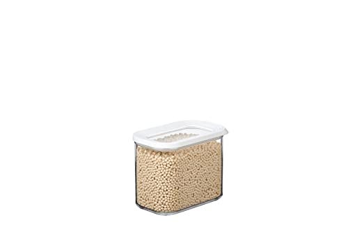 Mepal Modula Transparent Food Storage Container | 34oz/1,000ml | Perfect for Dry Goods | Dishwasher Safe | White Framed Lid | BPA Free | Made in Holland - Image 1