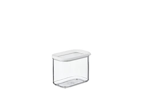 Mepal Modula Transparent Food Storage Container | 34oz/1,000ml | Perfect for Dry Goods | Dishwasher Safe | White Framed Lid | BPA Free | Made in Holland - Image 2