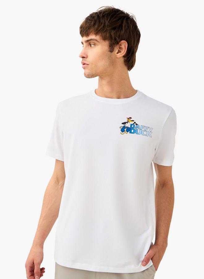 اس بي كاركترز تيشيرت بطبعة دافي داك بياقة دائرية - Image 3