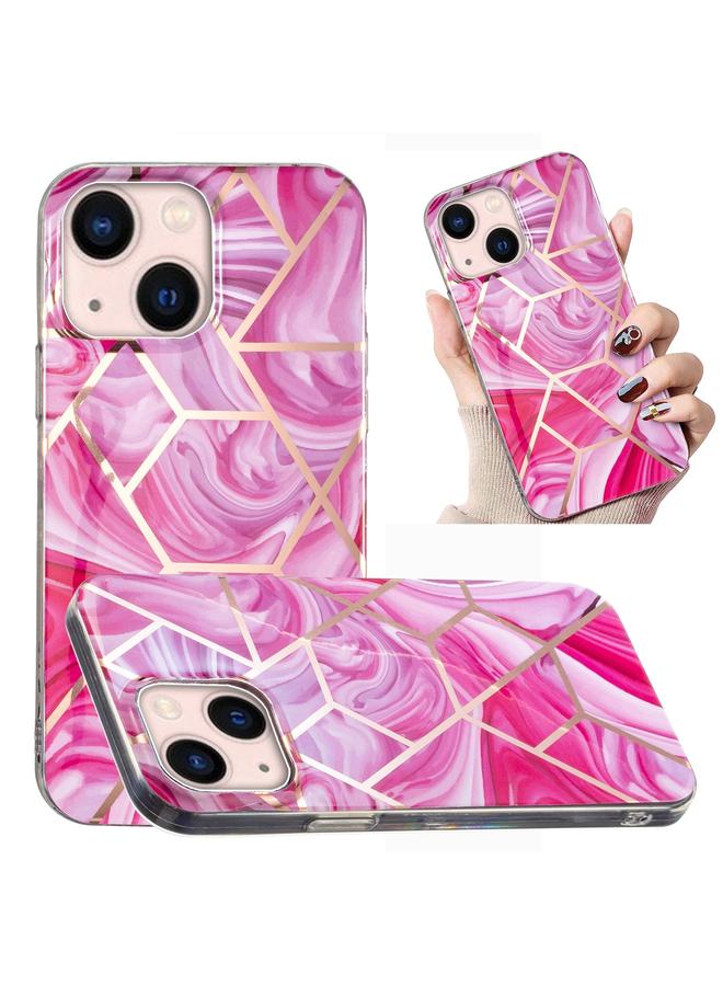 Zaboon Case For iPhone 13 Electroplated Marble Pattern TPU Phone Case - Image 1