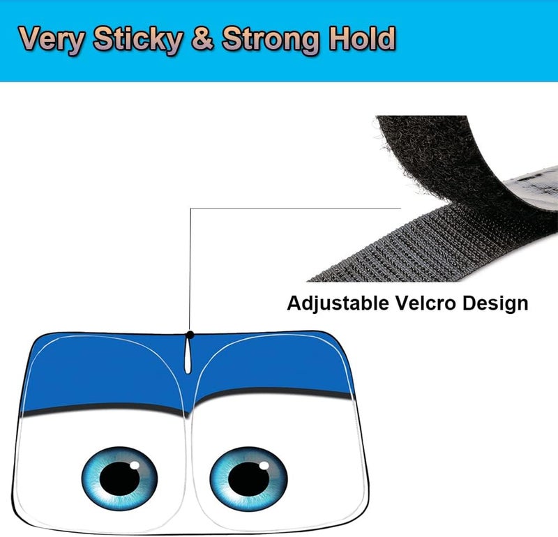 Güvenç Gven Car Sunshade for Tesla Model 3/Y with Cartoon Eyes - Image 5