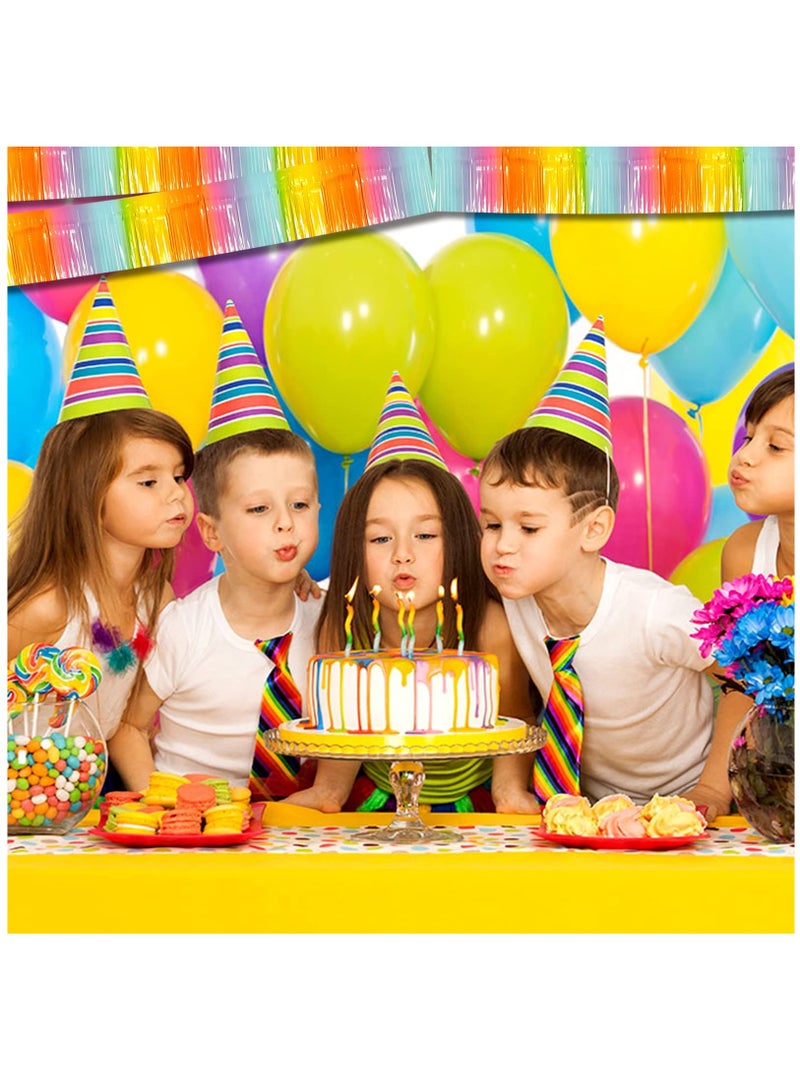 Excefore 6 عبوة 10 أقدام زينة فويل متلألئة شعار معدني شعلات شريط حائط خلفية لعرض العوامات، عيد الحب، الزفاف، عيد الميلاد، زخارف حفلة مَارْدِي غرا، قوس قزح خفيف - Image 5