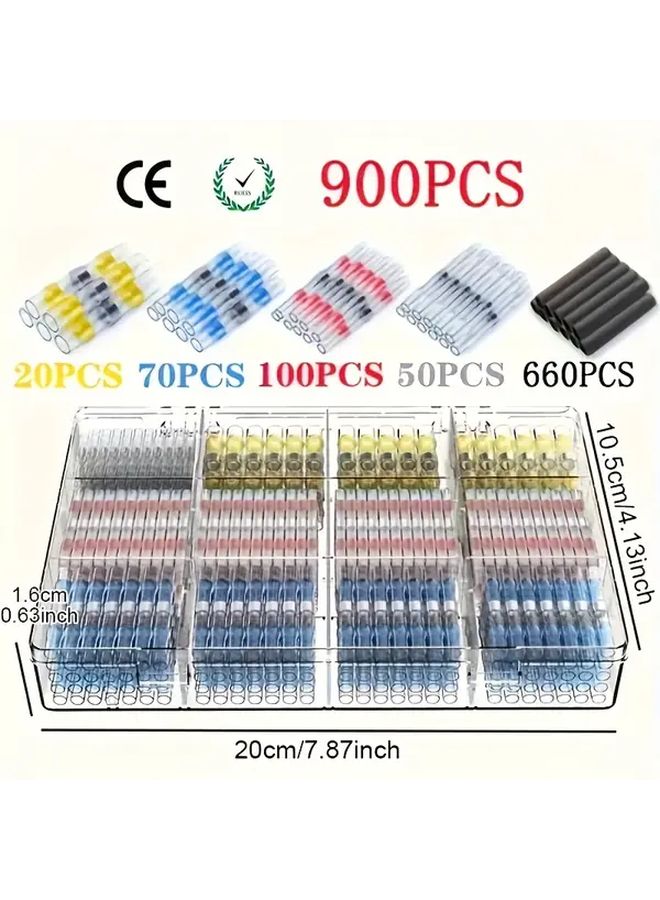 320pcs Heat Shrink Solder Connector Kit Heavy Duty Copper Alloy Solder Butt Connectors - Image 3