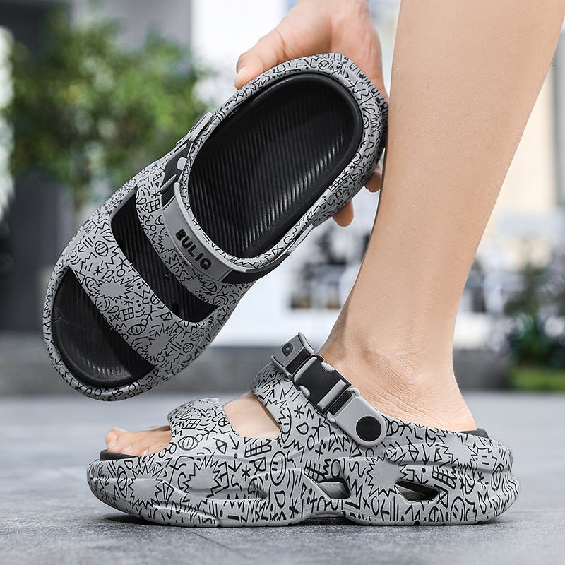 Parent-Child Shoes, New Summer Models, Couples' Thick-Soled Eva Slippers, Thick-Soled Non-Slip Slippers For Boys And Girls, Men'S And Women'S Sandals - Image 1