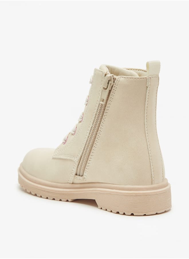 Disney - Marie Cat Print Ankle Boots with Lace-Up Closure - Image 1