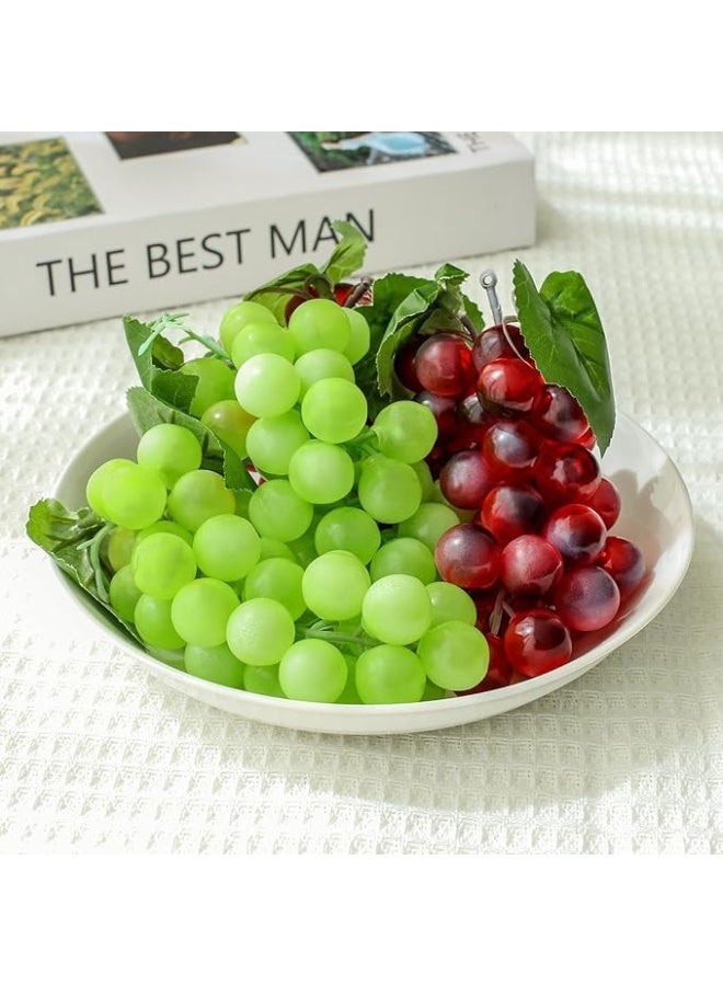 LATIFA 2Pcs Green  Artificial Decorative Fruit Grapes Simulation - Image 3
