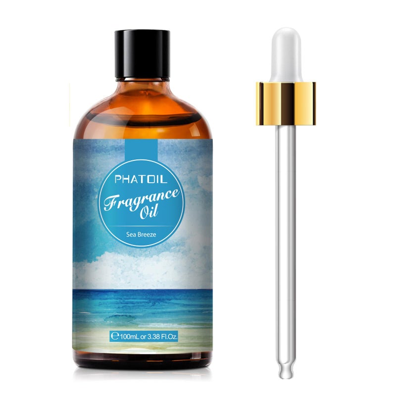 PHATOIL 3.38FL.OZ Sea Breeze Fragrance Oils for Aromatherapy, Essential Oils for Diffusers for Home, Perfect for Diffuser, DIY Candle and Soap Making, DIY Scented Products - 100ml - Image 1
