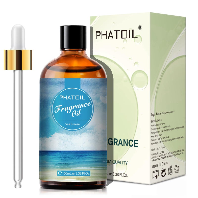 PHATOIL 3.38FL.OZ Sea Breeze Fragrance Oils for Aromatherapy, Essential Oils for Diffusers for Home, Perfect for Diffuser, DIY Candle and Soap Making, DIY Scented Products - 100ml - Image 2