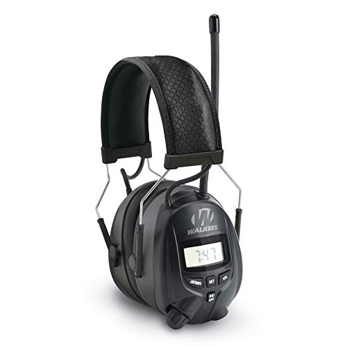 WALKER'S Digital AM/FM Radio Muff - 25dB Noise Reduction Rating Hunting Shooting Hearing Protection Electronic Earmuffs w/ Radio, MP3/CD Player Jack, 2 AAA Batteries Included - Image 1