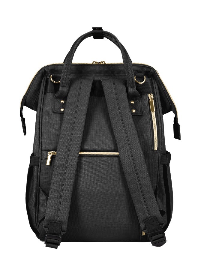 KIKKABOO حقيبة ماما سيينا سوداء وذهبية 2025 - Image 2