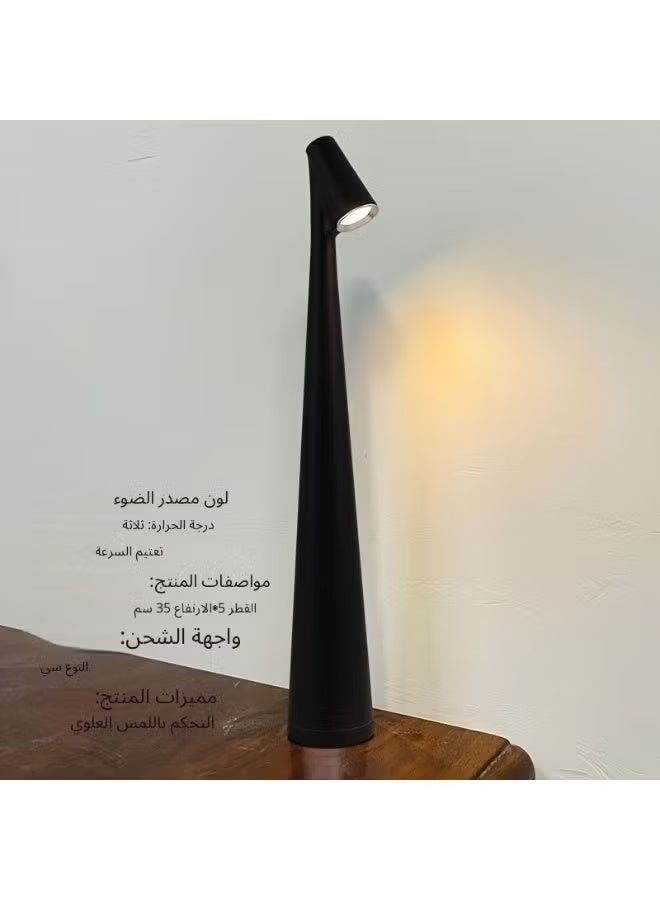 Touch Control LED Table Lamp – Rechargeable & Cordless with 3-Color Dimmable Light, Matte Plastic Shade, USB Charging – Modern Portable Downlight for Bedroom, Dining Table, Office, and Reading – Elegant Gift for Home Decor - Image 5