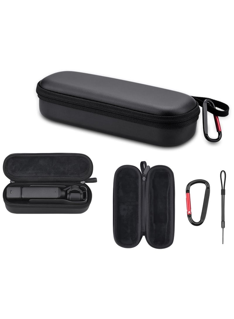 Carrying Case for DJI Osmo Pocket 3, Portable PU Leather Storage Case Protective Bag for DJI Osmo Pocket 3 Accessories (Black) - Image 1