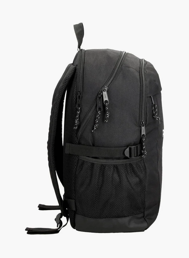 Reebok Logo Print School Backpack with Adjustable Straps and Zip Closure - 38x19x43 cm