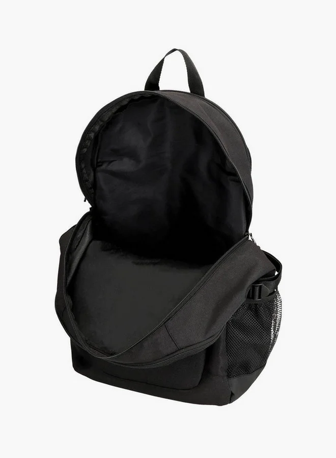 Reebok Logo Print School Backpack with Adjustable Straps and Zip Closure - 38x19x43 cm