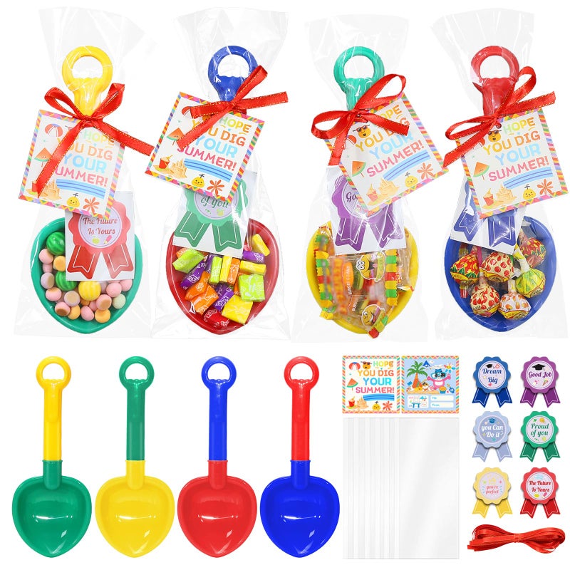 Tldcdte 24 Set Graduation Gifts Shovel SetEnd of the Year Gifts for Students BulkPreschool Graduation Gifts for Kids Bulk Includes Beach Shovels Gift Bags Cards Award Stickers Ribbons - Image 2