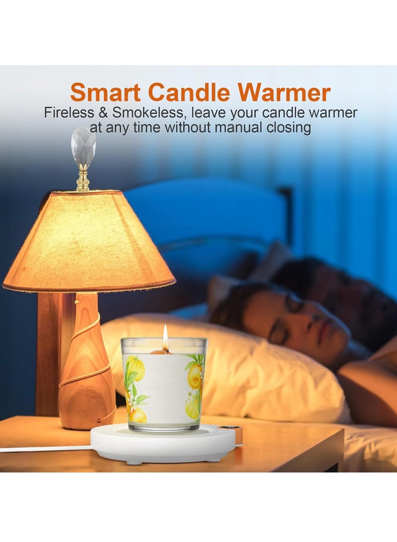 مايباخ سخان كوب القهوة، سخان أكواب ذكي خفيف الوزن ومحمول، سخان مشروبات متين مع إيقاف تلقائي، جهاز تسخين كهربائي للشاي والحليب والقهوة والشمع، (قطعة واحدة، أبيض) - Image 3