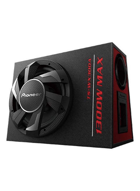 Pioneer TS-WX300A 30cm Powered Active Subwoofer with Class-D built-In Amplifier (1300 W) Single Voice Coil, Black