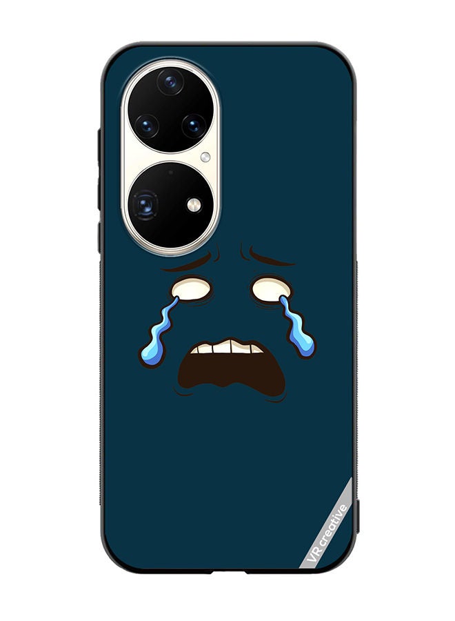 VR CREATIVE Protective Case Cover For Huawei P50 Pro Crying Face Design Multicolour - Image 1