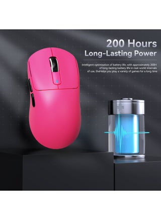 ماوس ألعاب لاسلكي خفيف الوزن X3 مع وضع ثلاثي 2.4G/USB-C سلكي/بلوتوث، حتى 26 ألف نقطة في البوصة، مستشعر بصري PAW3395، 5 أزرار قابلة للبرمجة للكمبيوتر الشخصي/الكمبيوتر المحمول/Win/Mac - view 5