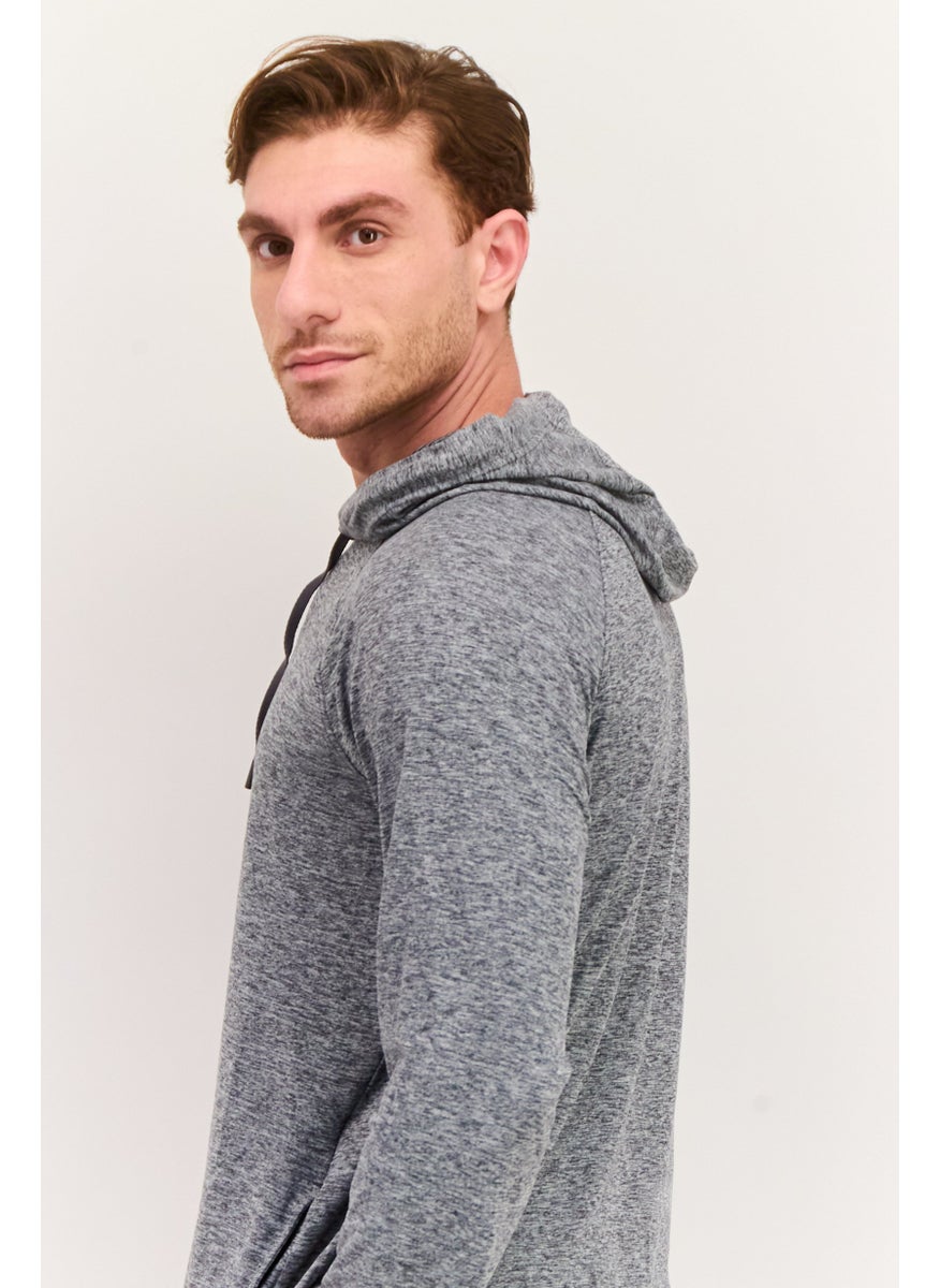 90 Degree By Reflex Men Sportswear Fit Long Sleeve Outdoor Sweatshirt, Grey  - Image 2