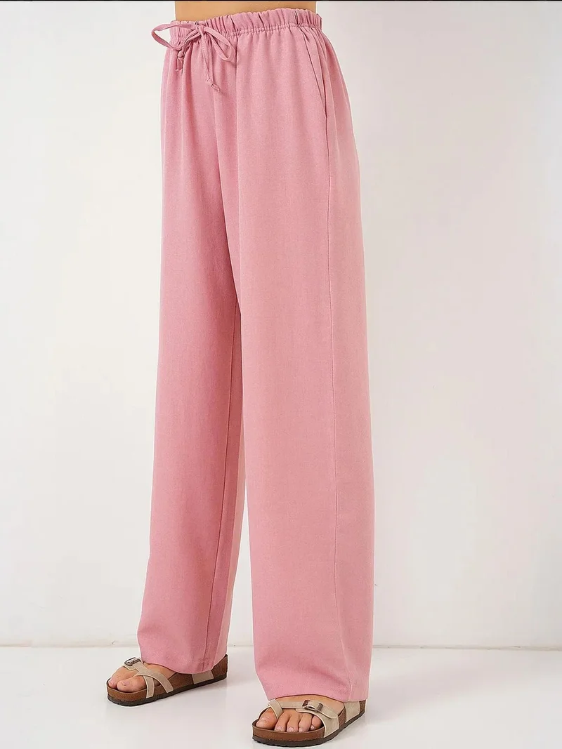 بيغ دارت بنطلون واسع الساق مريح برباط