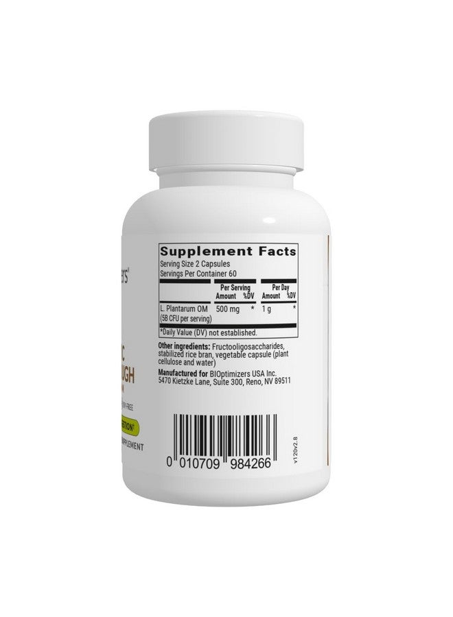 BIOptimizers Probiotic Breakthrough, Proteolytic Prebiotics & Probiotics Supplement - Lactobacillus Plantarum OM for Immune, Bloating & Gut Relief Support, 120 Vegan Capsules - Image 2