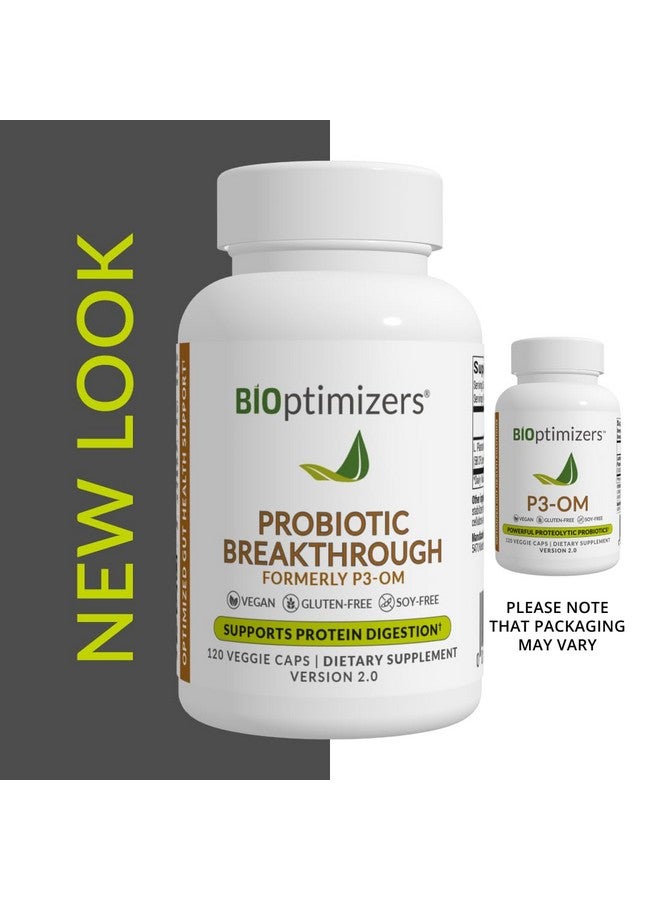BIOptimizers Probiotic Breakthrough, Proteolytic Prebiotics & Probiotics Supplement - Lactobacillus Plantarum OM for Immune, Bloating & Gut Relief Support, 120 Vegan Capsules - Image 3