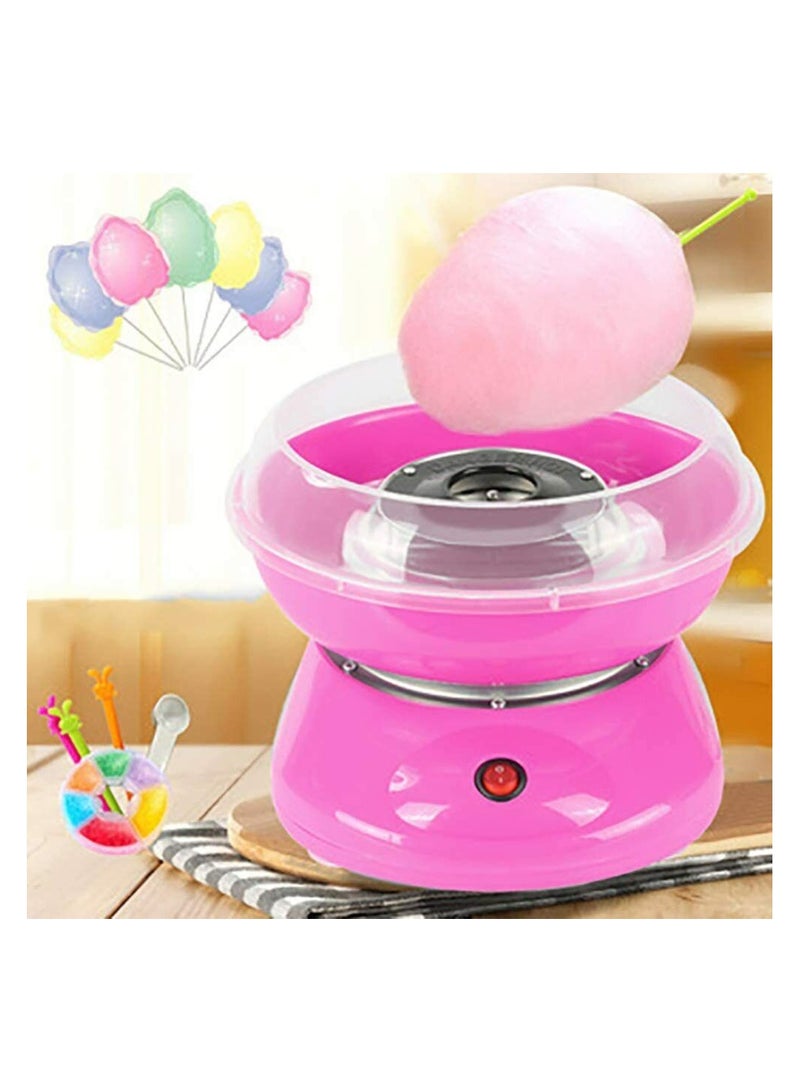 Cotton Candy Maker Floss Machine with Splash Prevention Bowl Sugar Scoop 10pcs Candy Sticks for Home Use - Image 3