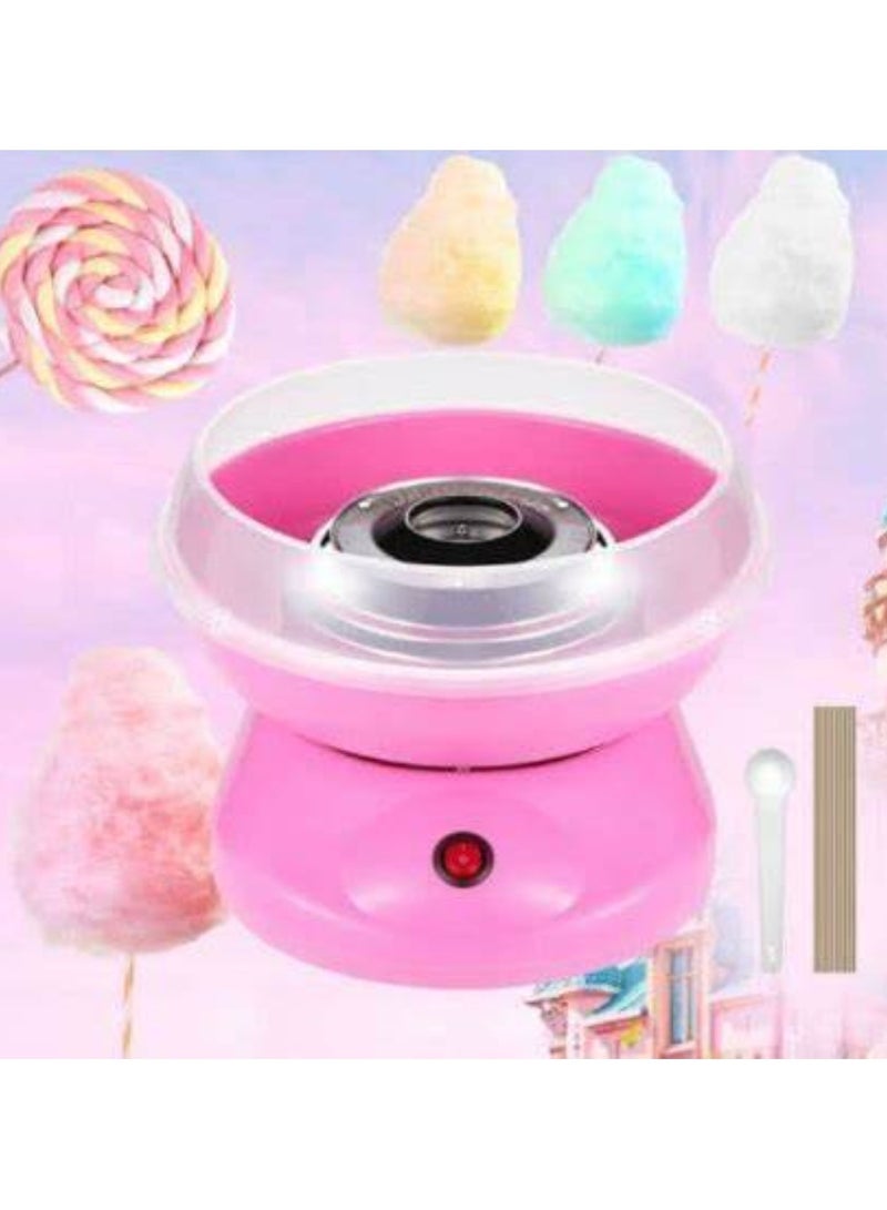 Cotton Candy Maker Floss Machine with Splash Prevention Bowl Sugar Scoop 10pcs Candy Sticks for Home Use - Image 4