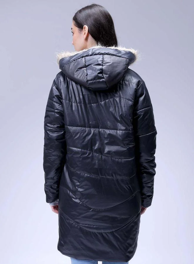 مرفوعة Women Relaxed Fit Solid Quilted Jacket