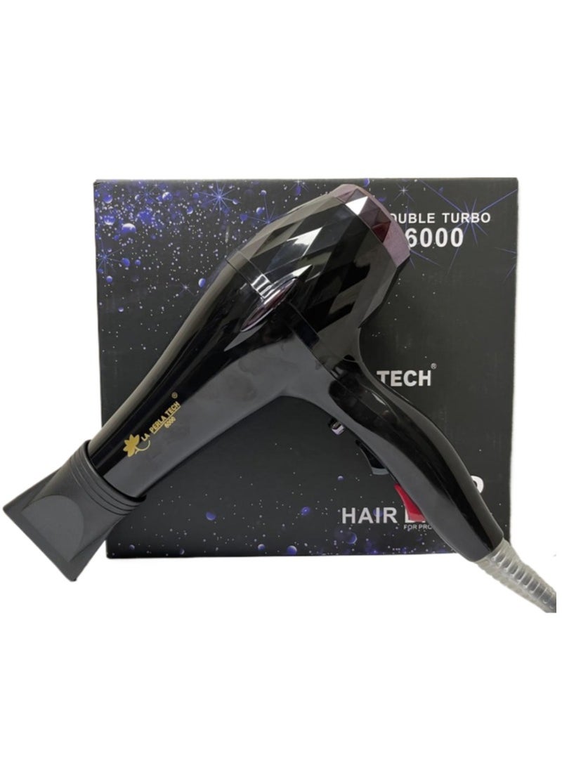 Pro hairdryer 6000  creates a powerful airflow 2300 W combination of power and speed