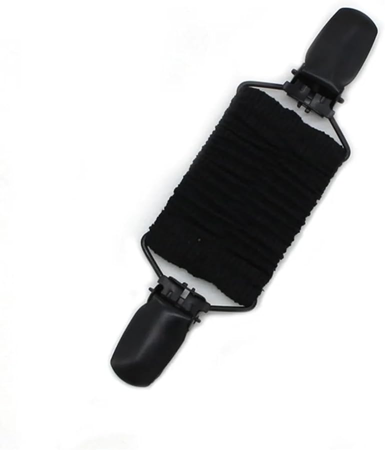 مشابك سوداء مشدودة للفستان 30 قطعة حزام مطاطي محبوك للكارديجان قميص وشال غير قابل للانزلاق - Image 2