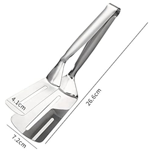 Giffy® 10 Inch Kitchen Tool Spaghetti Pasta Clip Clamp BBQ Salad Frying Turner Tong Stainless Steel Food Bread Tong | Home Office and Hotel Kitchen Use | Men and Women - Image 2