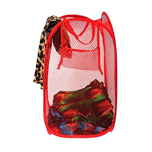 Suzec Polyester Laundry Bag Foldable&Collapsible Basket With Easy To Carry Handle - For Home, Dorms, Hostel, Toy Storage, Clothes (Color May Vary) - Image 3
