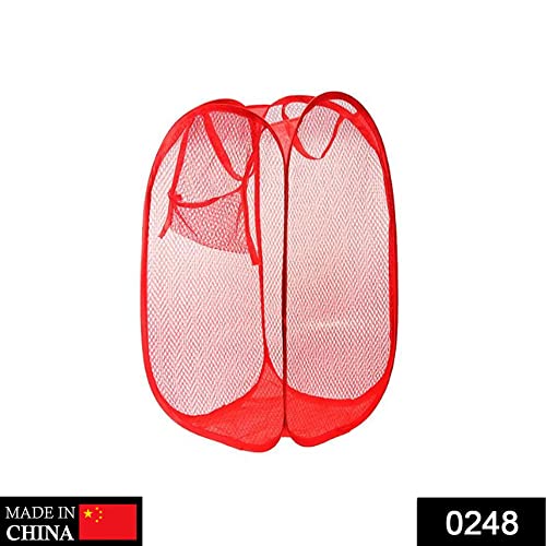 Suzec Polyester Laundry Bag Foldable&Collapsible Basket With Easy To Carry Handle - For Home, Dorms, Hostel, Toy Storage, Clothes (Color May Vary) - Image 2