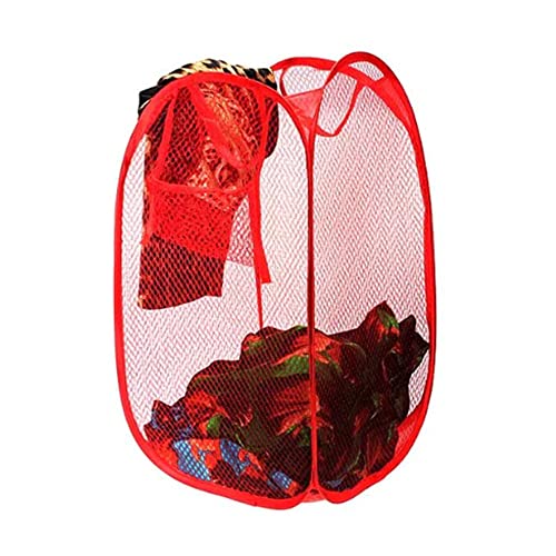 Suzec Polyester Laundry Bag Foldable&Collapsible Basket With Easy To Carry Handle - For Home, Dorms, Hostel, Toy Storage, Clothes (Color May Vary) - Image 1